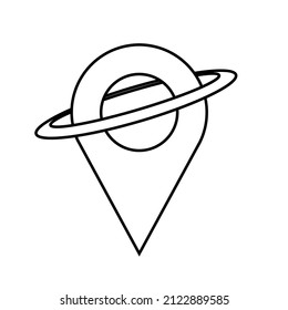 diseño vectorial de icono de ubicación de anclaje