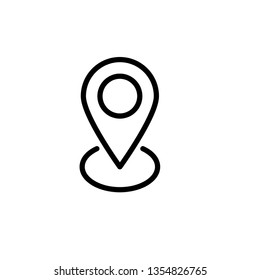 Pin Location Icon Vector Illustration Logo Template