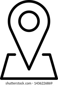 Pin Location Icon Vector Illustration Logo Template