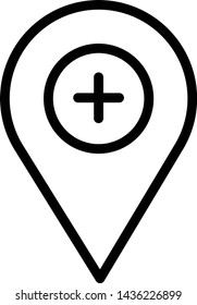 Pin Location Icon Vector Illustration Logo Template