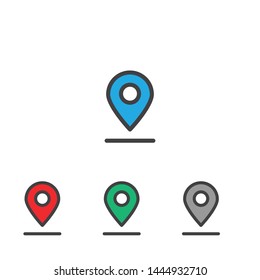 Pin Location Icon Vector Illustration