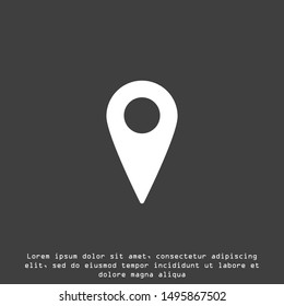 Pin Location Icon Vector Illustration Pin flat point logo vector illustration. Gps pointer mark. Location Map icon on white background Map pointer icon. GPS location symbol