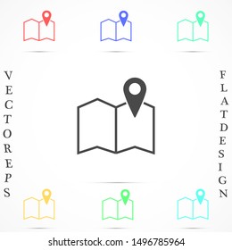 Pin Location Icon Vector Illustration Pin flat point logo vector illustration. Gps pointer mark. Location Map icon on white background Map pointer icon. GPS location symbol