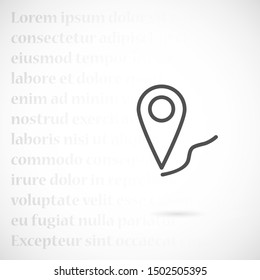 Pin Location Icon Vector Illustration Pin flat point logo vector illustration. Gps pointer mark. Location Map icon on white background Map pointer icon. GPS location symbol