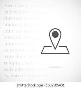 Pin Location Icon Vector Illustration Pin flat point logo vector illustration. Gps pointer mark. Location Map icon on white background Map pointer icon. GPS location symbol