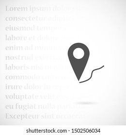 Pin Location Icon Vector Illustration Pin flat point logo vector illustration. Gps pointer mark. Location Map icon on white background Map pointer icon. GPS location symbol