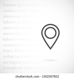 Pin Location Icon Vector Illustration Pin flat point logo vector illustration. Gps pointer mark. Location Map icon on white background Map pointer icon. GPS location symbol