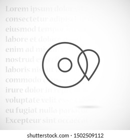Pin Location Icon Vector Illustration Pin flat point logo vector illustration. Gps pointer mark. Location Map icon on white background Map pointer icon. GPS location symbol