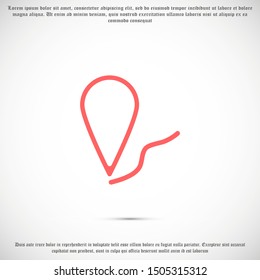 Pin Location Icon Vector Illustration Pin flat point logo vector illustration. Gps pointer mark. Location Map icon on white background Map pointer icon. GPS location symbol