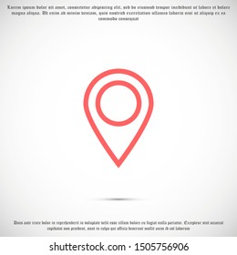Pin Location Icon Vector Illustration Pin flat point logo vector illustration. Gps pointer mark. Location Map icon on white background Map pointer icon. GPS location symbol
