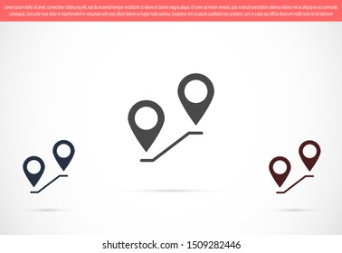 Pin Location Icon Vector Illustration Pin flat point logo vector illustration. Gps pointer mark. Location Map icon on white background Map pointer icon. GPS location symbol