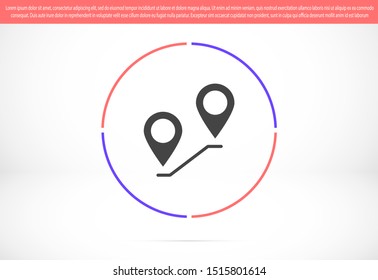 Pin Location Icon Vector Illustration Pin flat point logo vector illustration. Gps pointer mark. Location Map icon on white background Map pointer icon. GPS location symbol