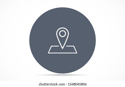 Pin Location Icon Vector Illustration Pin flat point logo vector illustration. Gps pointer mark. Location Map icon on white background Map pointer icon. GPS location symbol