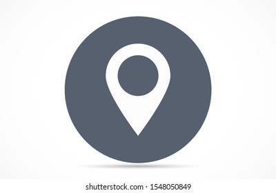 Pin Location Icon Vector Illustration Pin flat point logo vector illustration. Gps pointer mark. Location Map icon on white background Map pointer icon. GPS location symbol