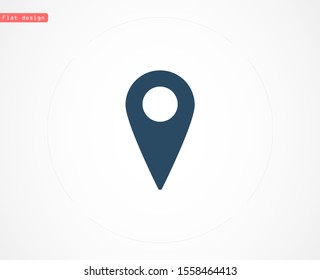Icono de localización de clavijas Ilustración Ilustración de clavija plana ilustración vectorial de punto plano. Marca de puntero Gps. Icono de mapa de ubicación en el icono de puntero de mapa de fondo blanco. Símbolo de localización GPS