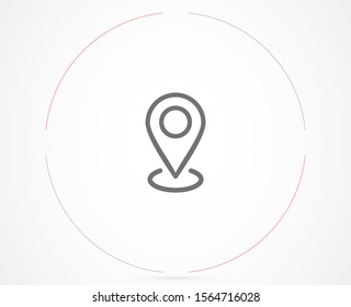Pin Location Icon Vector Illustration Pin flat point logo vector illustration. Gps pointer mark. Location Map icon on white background Map pointer icon. GPS location symbol