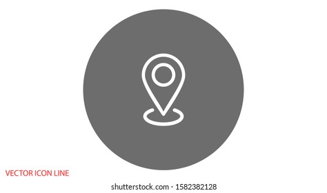 Pin Location Icon Vector Illustration Pin flat point logo vector illustration. Gps pointer mark. Location Map icon on white background Map pointer icon. GPS location symbol