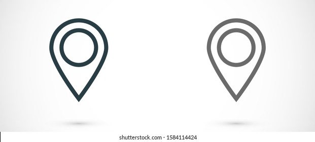 Pin Location Icon Vector Illustration Pin flat point logo vector illustration. Gps pointer mark. Location Map icon on white background Map pointer icon. GPS location symbol