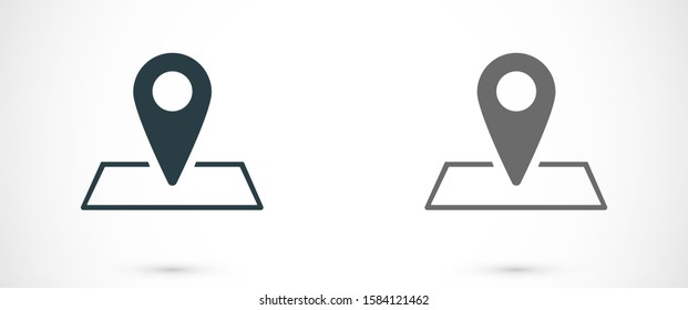 Pin Location Icon Vector Illustration Pin flat point logo vector illustration. Gps pointer mark. Location Map icon on white background Map pointer icon. GPS location symbol