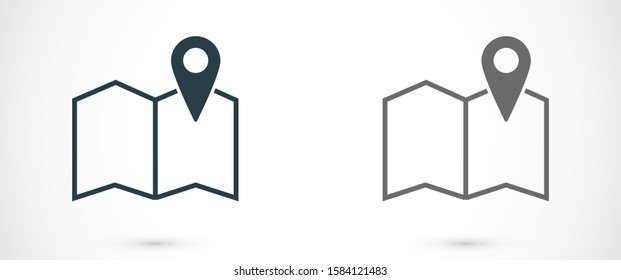 Pin Location Icon Vector Illustration Pin flat point logo vector illustration. Gps pointer mark. Location Map icon on white background Map pointer icon. GPS location symbol