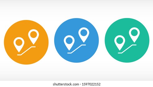 Pin Location Icon Vector Illustration Pin flat point logo vector illustration. Gps pointer mark. Location Map icon on white background Map pointer icon. GPS location symbol