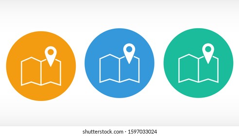 Pin Location Icon Vector Illustration Pin flat point logo vector illustration. Gps pointer mark. Location Map icon on white background Map pointer icon. GPS location symbol