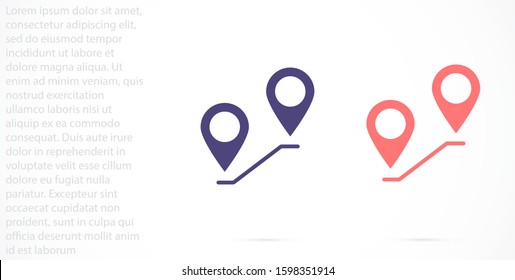 Pin Location Icon Vector Illustration Pin flat point logo vector illustration. Gps pointer mark. Location Map icon on white background Map pointer icon. GPS location symbol
