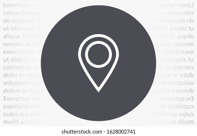 Pin Location Icon Vector Illustration Pin flat point logo vector illustration. Gps pointer mark. Location Map icon on white background Map pointer icon. GPS location symbol