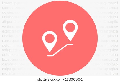 Pin Location Icon Vector Illustration Pin flat point logo vector illustration. Gps pointer mark. Location Map icon on white background Map pointer icon. GPS location symbol