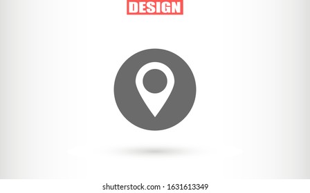 Pin Location Icon Vector Illustration Pin flat point logo vector illustration. Gps pointer mark. Location Map icon on white background Map pointer icon. GPS location symbol