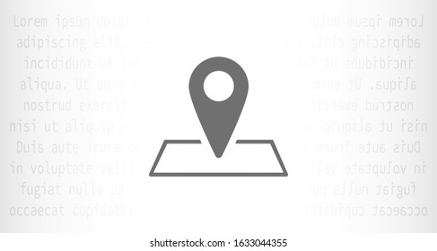 Pin Location Icon. Vector Illustration. Pin flat point logo vector illustration. 