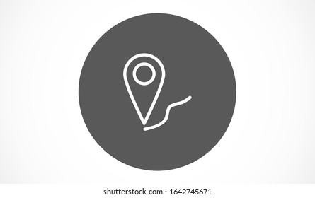 Pin Location Icon Vector Illustration Pin flat point logo vector illustration. Gps pointer mark. Location Map icon on white background Map pointer icon. GPS location symbol