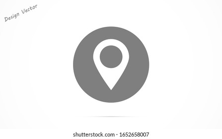 Icono de localización de clavijas Ilustración Ilustración de clavija plana ilustración vectorial de punto plano. Marca de puntero Gps. Icono de mapa de ubicación en el icono de puntero de mapa de fondo blanco. Símbolo de localización GPS