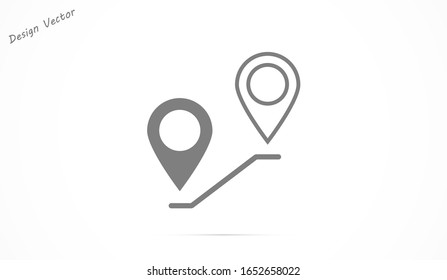 Icono de localización de clavijas Ilustración Ilustración de clavija plana ilustración vectorial de punto plano. Marca de puntero Gps. Icono de mapa de ubicación en el icono de puntero de mapa de fondo blanco. Símbolo de localización GPS