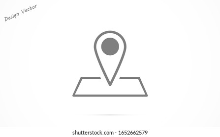Icono de localización de clavijas Ilustración Ilustración de clavija plana ilustración vectorial de punto plano. Marca de puntero Gps. Icono de mapa de ubicación en el icono de puntero de mapa de fondo blanco. Símbolo de localización GPS