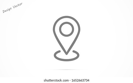 Pin Location Icon Vector Illustration Pin flat point logo vector illustration. Gps pointer mark. Location Map icon on white background Map pointer icon. GPS location symbol