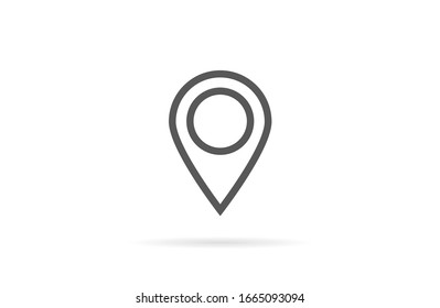 Pin Location Icon Vector Illustration Pin flat point logo vector illustration. Gps pointer mark. Location Map icon on white background Map pointer icon. GPS location symbol