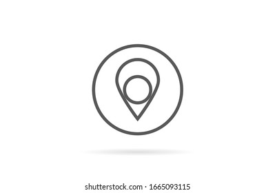Icono de localización de clavijas Ilustración Ilustración de clavija plana ilustración vectorial de punto plano. Marca de puntero Gps. Icono de mapa de ubicación en el icono de puntero de mapa de fondo blanco. Símbolo de localización GPS