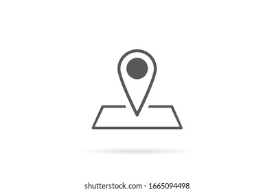 Pin Location Icon Vector Illustration Pin flat point logo vector illustration. Gps pointer mark. Location Map icon on white background Map pointer icon. GPS location symbol