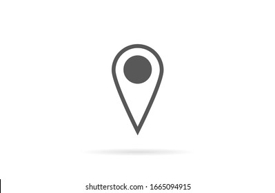 Icono de localización de clavijas Ilustración Ilustración de clavija plana ilustración vectorial de punto plano. Marca de puntero Gps. Icono de mapa de ubicación en el icono de puntero de mapa de fondo blanco. Símbolo de localización GPS