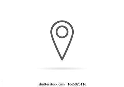 Pin Location Icon Vektorillustration Illustration Pin flach Punkt Logo Vektorillustration Illustration. GPS-Zeigermarke. Location Map Symbol auf weißem Hintergrund Kartenzeiger Symbol. GPS-Ortszeichen