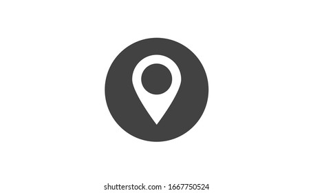 Ilustración del vector de icono de ubicación de anclaje 