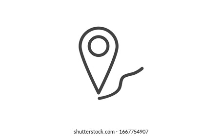 Icono de localización de clavijas Ilustración Ilustración de clavija plana ilustración vectorial de punto plano. Marca de puntero Gps. Icono de mapa de ubicación en el icono de puntero de mapa de fondo blanco. Símbolo de localización GPS