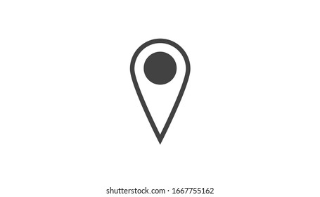 Pin Location Icon Vector Illustration Pin flat point logo vector illustration. Gps pointer mark. Location Map icon on white background Map pointer icon. GPS location symbol