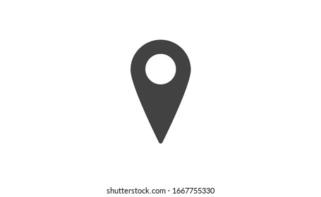Icono de localización de clavijas Ilustración Ilustración de clavija plana ilustración vectorial de punto plano. Marca de puntero Gps. Icono de mapa de ubicación en el icono de puntero de mapa de fondo blanco. Símbolo de localización GPS