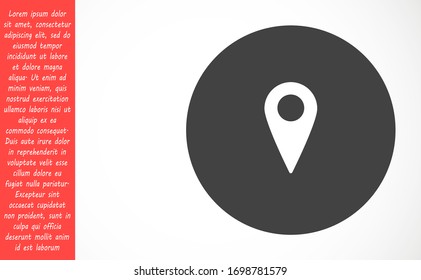 Icono de localización de clavijas Ilustración Ilustración de clavija plana ilustración vectorial de punto plano. Marca de puntero Gps. Icono de mapa de ubicación en el icono de puntero de mapa de fondo blanco. Símbolo de localización GPS