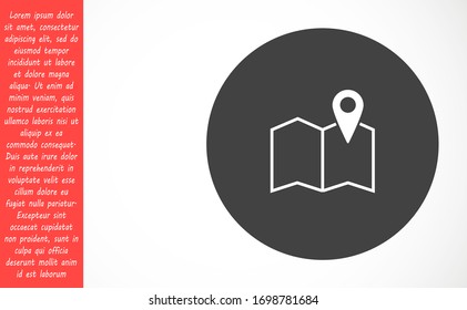 Icono de localización de clavijas Ilustración Ilustración de clavija plana ilustración vectorial de punto plano. Marca de puntero Gps. Icono de mapa de ubicación en el icono de puntero de mapa de fondo blanco. Símbolo de localización GPS