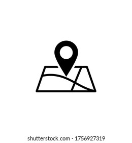 Pin location icon vector illustration on white background