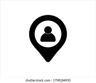 Icono de ubicación de anclaje. Ilustración vectorial de icono de pines.