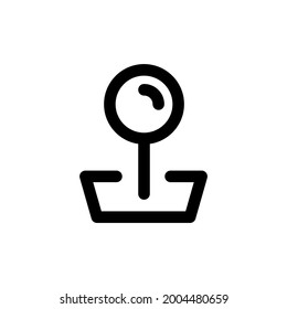 pin location icon and  Vector illustration isolated on a white background. Premium quality for mobile apps, user interface, presentation, and website. pixel perfect icon